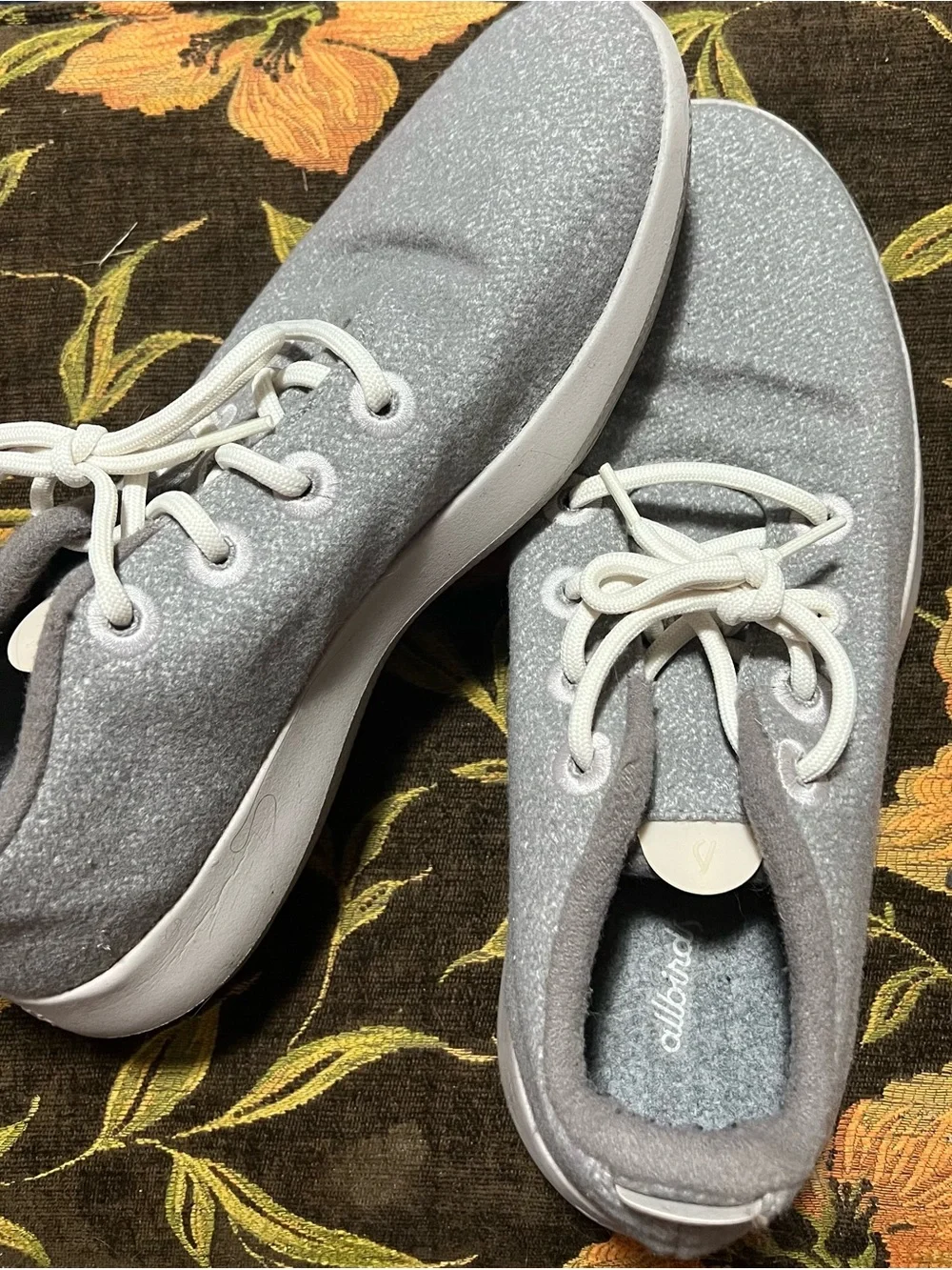 allbirds Women’s Light Gray Wool Sneakers with White Laces